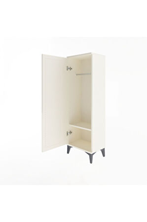 Arges Dolap Tek Raflı Tek Kapaklı Tek Askılı 44x30x134 Aytaşı-Aytaşı
