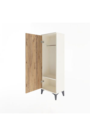 Arges Dolap Tek Raflı Tek Kapaklı Tek Askılı 44x30x134 Aytaşı-Çam