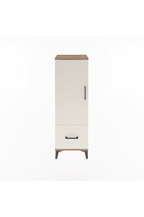 Arges Dolap Tek Raflı Tek Çekmeceli Tek Askılı 44x30x134 Çam-Aytaşı