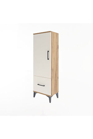 Arges Dolap Tek Raflı Tek Çekmeceli Tek Askılı 44x30x134 Çam-Aytaşı