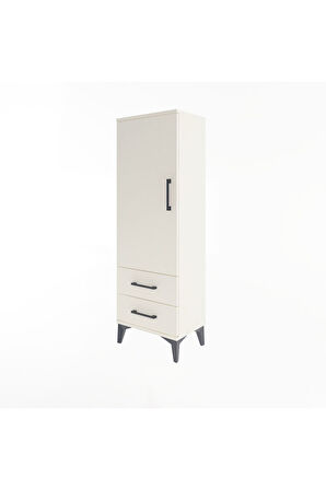 Arges Dolap Tek Raflı 2 Çekmeceli Tek Askılı 44x30x134 Aytaşı-Aytaşı