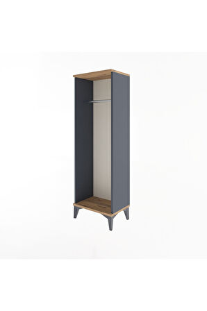 Arges Dolap Tek Askılı 44x30x134 Antrasit-Çam