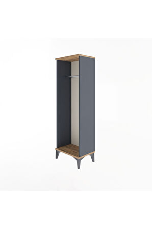 Arges Dolap Tek Askılı 44x30x134 Antrasit-Çam