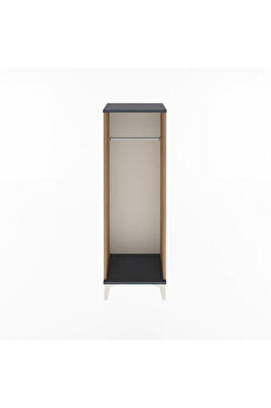 Arges Dolap Tek Askılı 44x30x134 Çam-Antrasit