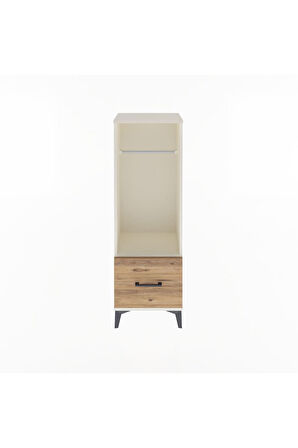 Arges Dolap Tek Raflı Tek Çekmeceli Tek Askılı 44x30x134 Aytaşı-Çam