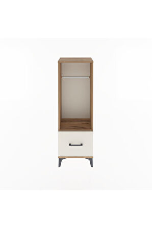 Arges Dolap Tek Raflı Tek Çekmeceli Tek Askılı 44x30x134 Çam-Aytaşı