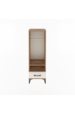 Arges Dolap 2 Raflı Tek Çekmeceli Tek Askılı 44x30x134 Çam-Aytaşı