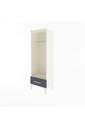 Arges Dolap Tek Raflı Tek Çekmeceli Tek Askılı 44x30x134 Aytaşı-Antrasit