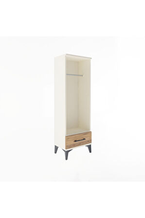 Arges Dolap Tek Raflı Tek Çekmeceli Tek Askılı 44x30x134 Aytaşı-Çam