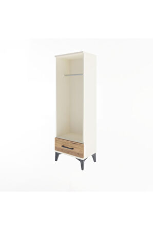 Arges Dolap Tek Raflı Tek Çekmeceli Tek Askılı 44x30x134 Aytaşı-Çam