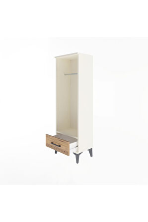 Arges Dolap Tek Raflı Tek Çekmeceli Tek Askılı 44x30x134 Aytaşı-Çam