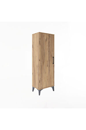 Arges Dolap 3 Raflı Tek Kapaklı 44x30x134 Çam-Çam