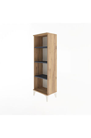 Arges Dolap 3 Raflı 44x30x134 Çam-Antrasit