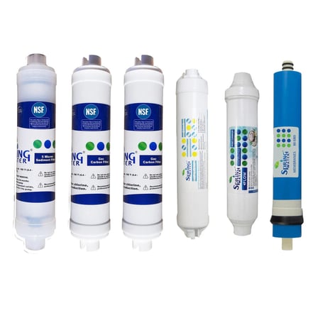 Spring Water 6'lı Inline Su Arıtma Cihazı Filtre Seti