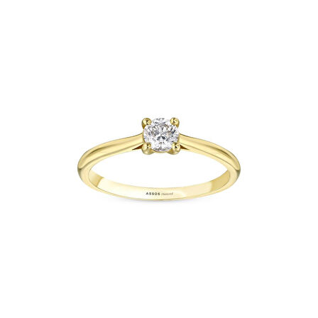 0.10 Karat Pırlanta Tektaş Yüzük