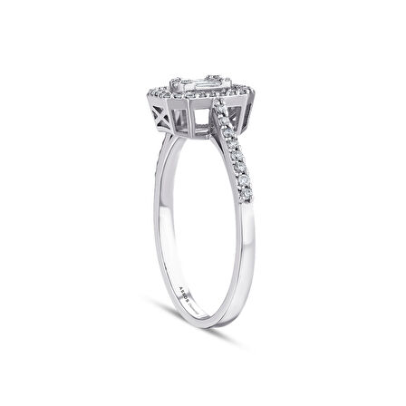 0.35 Karat Baget Pırlanta Yüzük