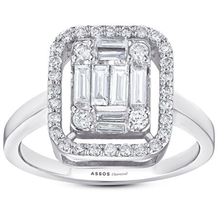 0.67 Karat Baget Pırlanta Yüzük