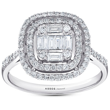 0.56 Karat Baget Pırlanta Yüzük