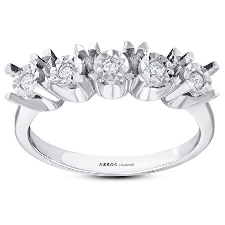 0.10 Karat Pırlanta Venüs Beştaş Yüzük