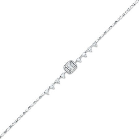 Baget Taşlı Pırlanta Bileklik