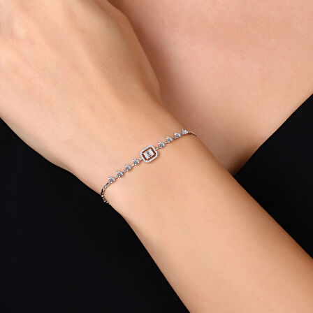 Baget Taşlı Pırlanta Bileklik