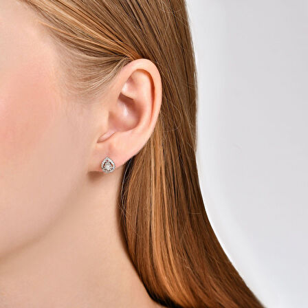 0.35 Karat Pırlanta Fantezi Küpe