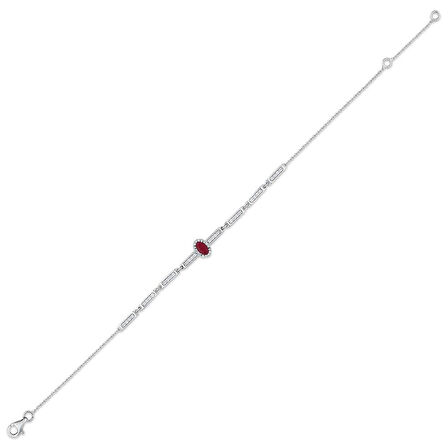 0.29 Karat Yakut Taşlı Pırlanta Bileklik