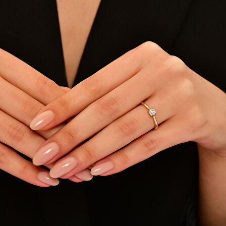 0.20 Karat Pırlanta Tektaş Yüzük