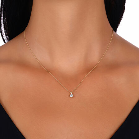 0.30 Karat Pırlanta Tektaş Kolye