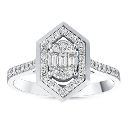 0.34 Karat Baget Pırlanta Yüzük