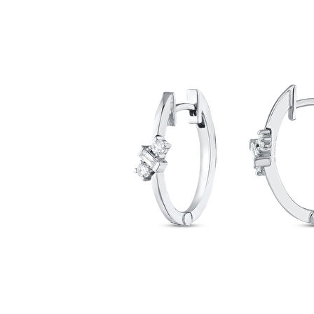 0.17 Karat Pırlanta Fantezi Küpe