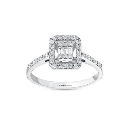 0.35 Karat Pırlanta Baget Yüzük