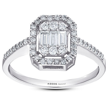 0.62 Karat Baget Pırlanta Yüzük