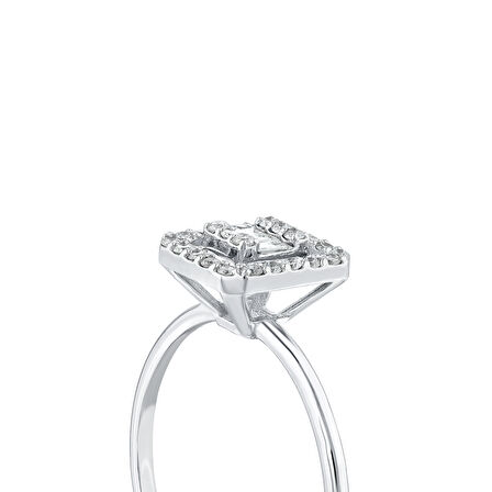 0.24 Karat Pırlanta Baget Yüzük