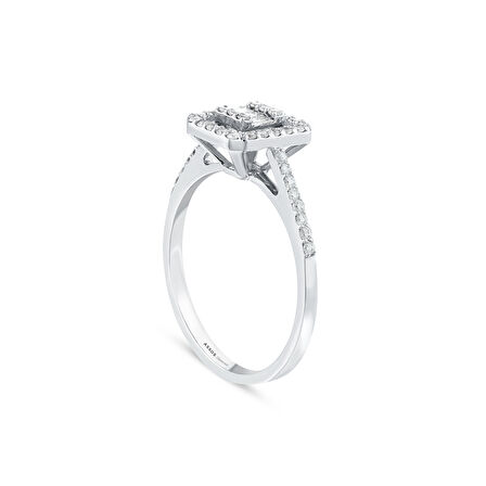 0.35 Karat Pırlanta Baget Yüzük