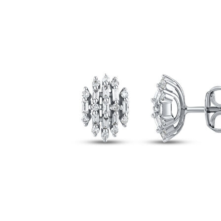 0.25 Karat Pırlanta Fantezi Küpe