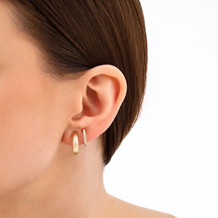 0.22 Karat Pırlanta Fantezi Küpe