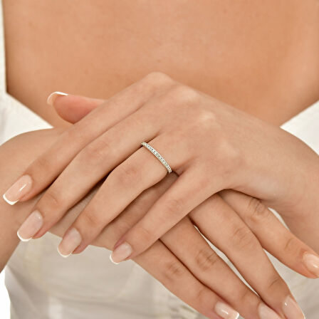 0.55 Karat Pırlanta Yarım Tur Yüzük