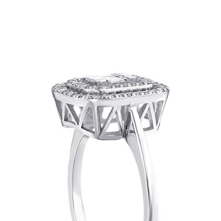 0.35 Karat Baget Taşlı Pırlanta Yüzük