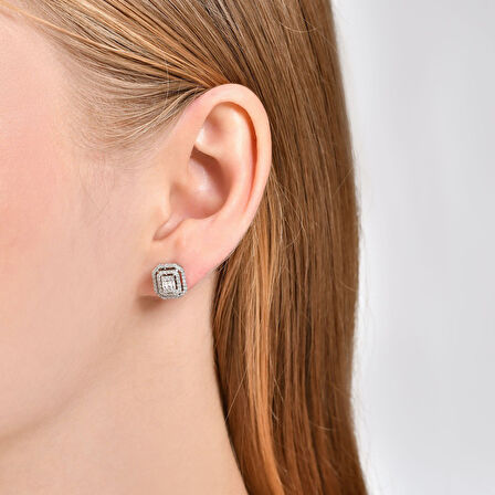 Baget Pırlanta Küpe