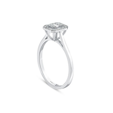 0.11 Karat Baget Pırlanta Yüzük