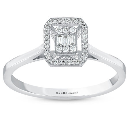 0.11 Karat Baget Pırlanta Yüzük