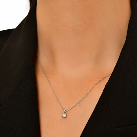 0.25 Karat Pırlanta Tektaş Kolye