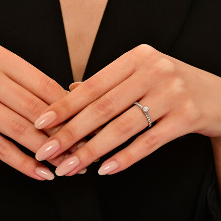 0.48 Karat Pırlanta Tektaş Yüzük