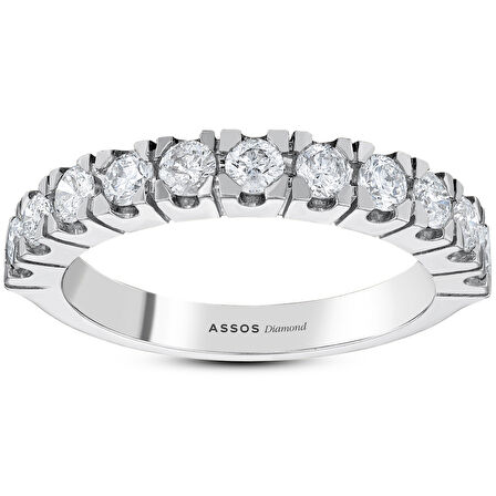 0.80 Karat Pırlanta Yarım Tur Yüzük