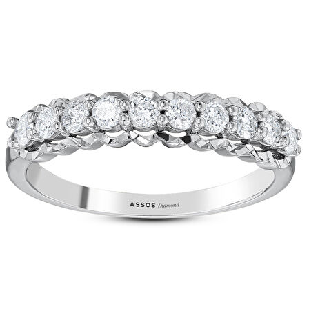 0.25 Karat Pırlanta Yarım Tur Yüzük