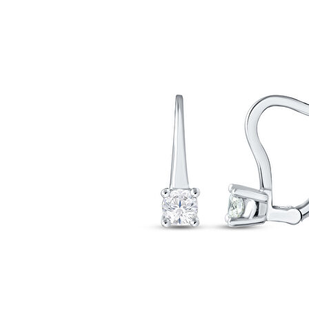 0.20 Karat Pırlanta Tektaş Küpe