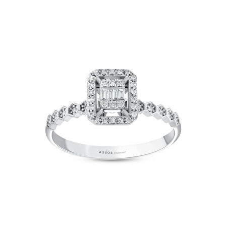 0.12 Karat Baget Pırlanta Yüzük