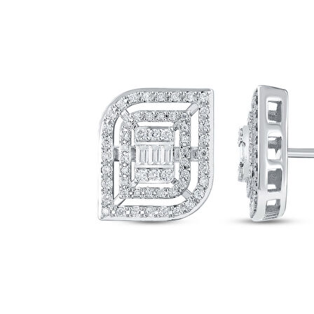 Baget Pırlanta Küpe