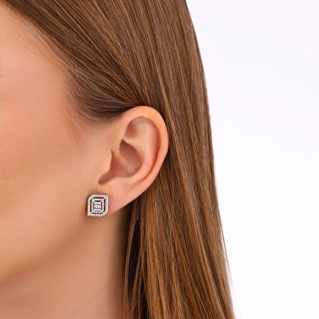 Baget Pırlanta Küpe